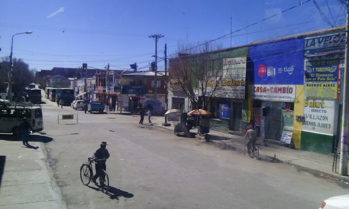 Una fotografía de Villazón, Bolivia.