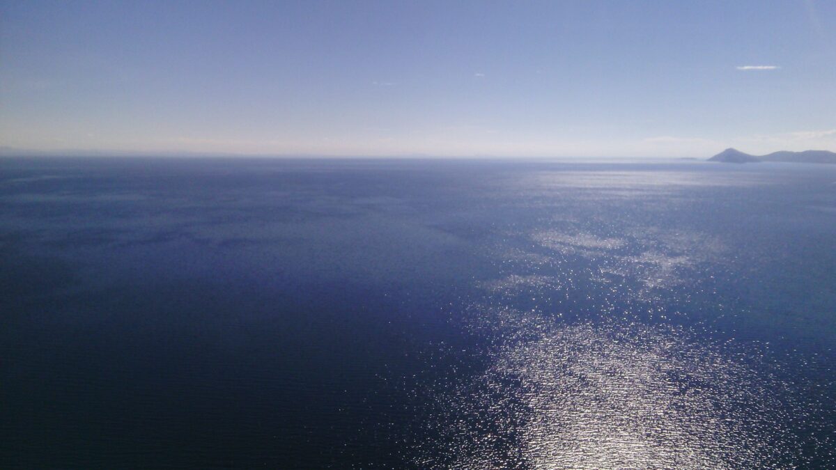 Lago Titicaca visto desde la altura.
