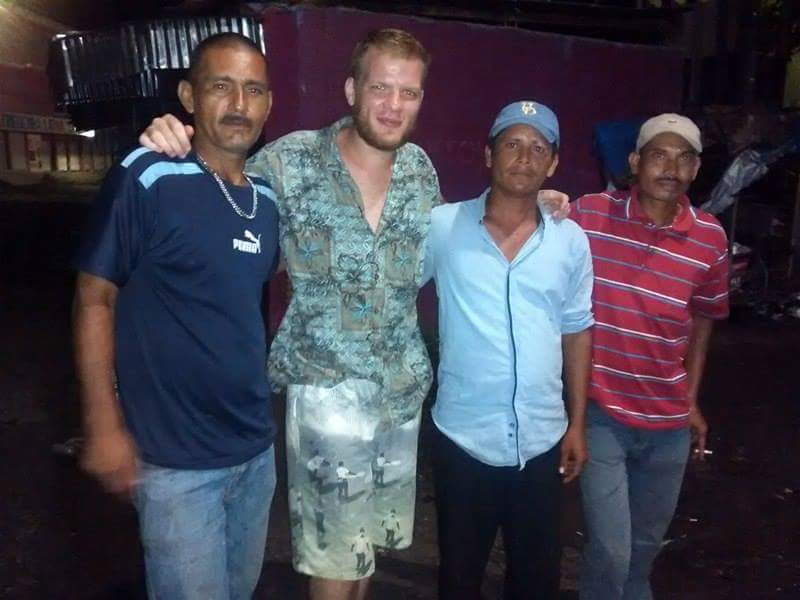 Enoc, yo, Javier y Yalmar. 