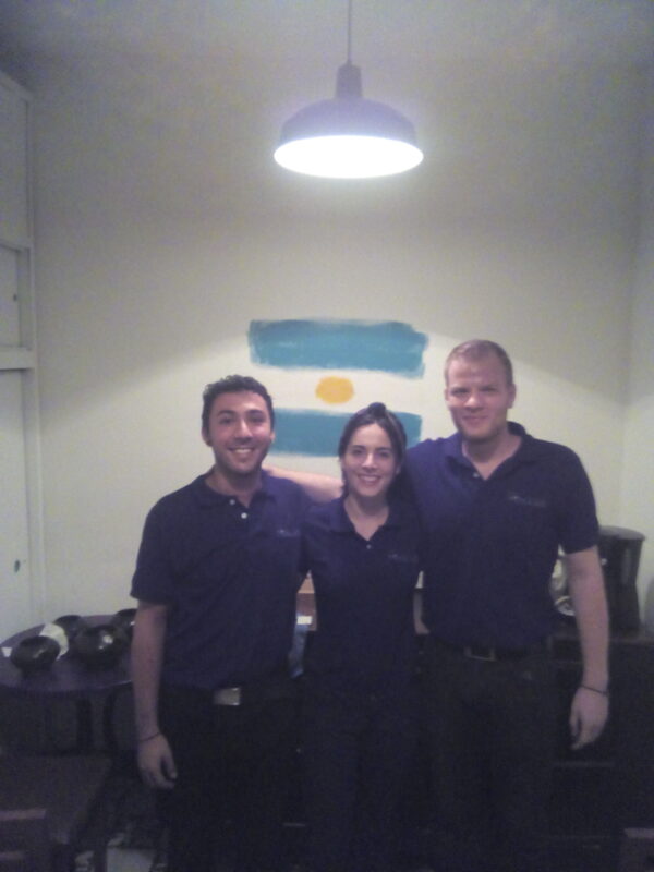 Trabajando en Malevo.